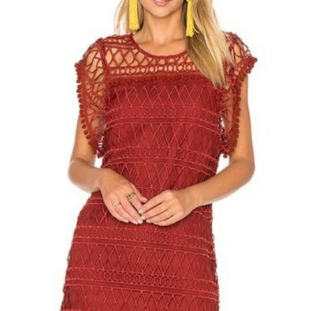 Tularosa Clayton Crochet pom pom shift dre…